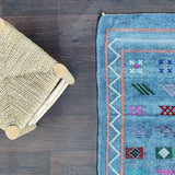 MyTindy Tapis Style Berbère Bleu Jean <br> 120x200 cm, view 5