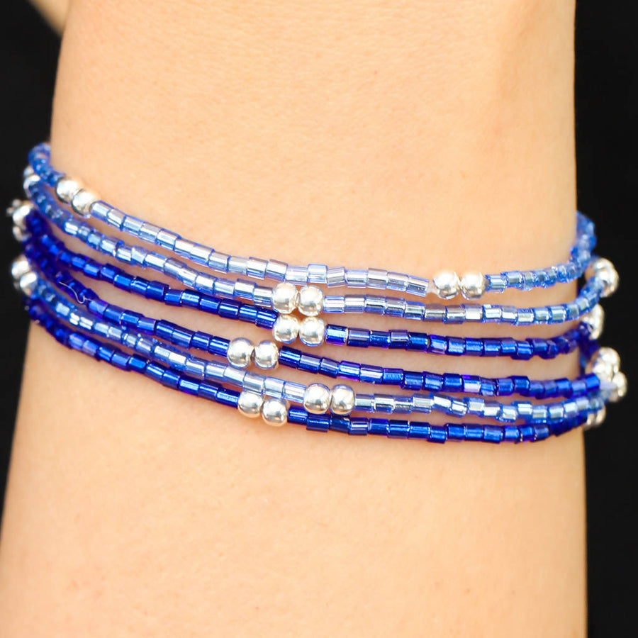 MyTindy Tartan Chic Bracelet in Blue & Green Tones