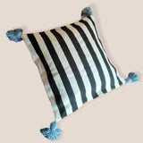 MyTindy Tasourt Black and White Striped Pillowcase, view 2