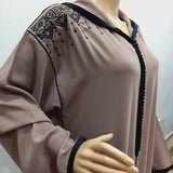 MyTindy Taupe & Black Moroccan Djellaba, view 3