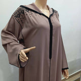 MyTindy Taupe & Black Moroccan Djellaba, view 5