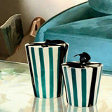 MyTindy Stripe Ceramic Moroccan Candle - Conic Shape, view 2