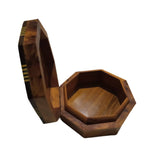 MyTindy Thuja Small Wooden Jewelry Box With Ornaments Natural, view 3