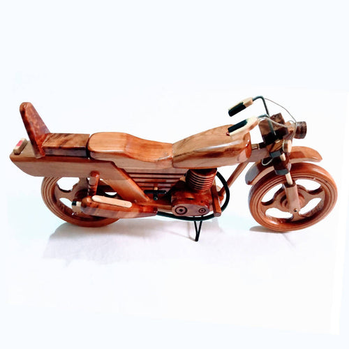 MyTindy Thuja Wood Motorcycle Desk Model Handcrafted Bike