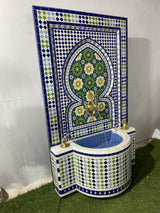 MyTindy Tiered water Mosaic Fountain for Outdoor and Indoor, Mid Century Fountain water inside, Moroccan Mosaic Fountain, view 4