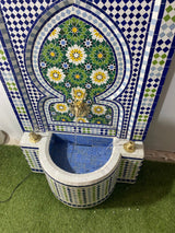 MyTindy Tiered water Mosaic Fountain for Outdoor and Indoor, Mid Century Fountain water inside, Moroccan Mosaic Fountain, view 5