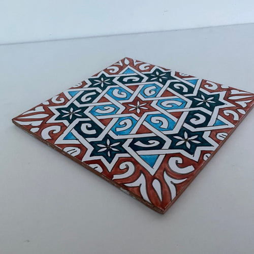 MyTindy tiles Red and Blue hand painted ceramic bathroom for wall and ground, tiles wall decorative ,