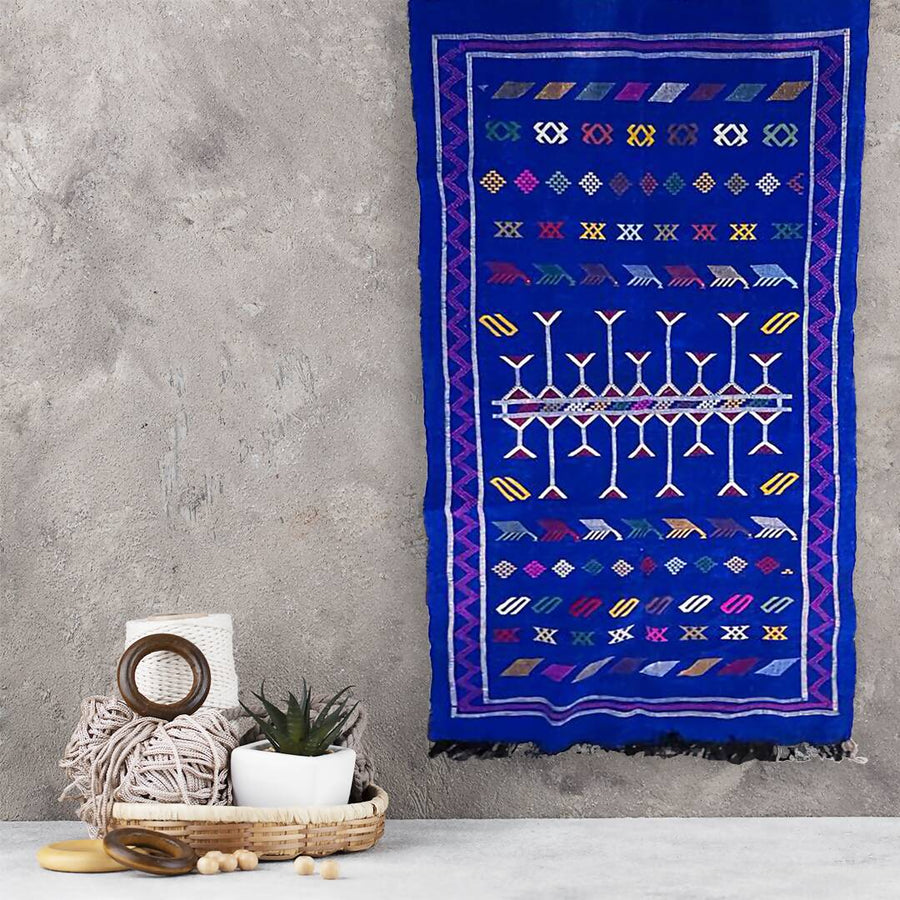 MyTindy Timeless elegance: Vintage Mid Atlas Blue 210-112 cm rug