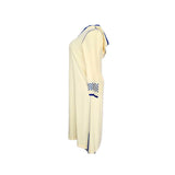 MyTindy Traditional Moroccan Jellaba with Blue Patterns, view 2