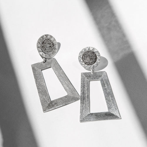 MyTindy Trapezoid Coins Earrings