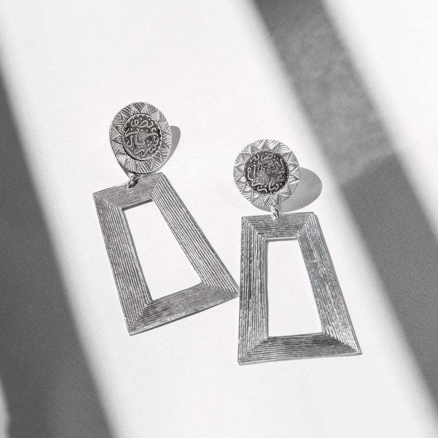 MyTindy Trapezoid Coins Earrings