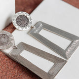 MyTindy Trapezoid Coins Earrings, view 3