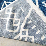 MyTindy Tribal Blue and White Moroccan Rug, view 2
