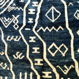 MyTindy Tribal Blue and White Moroccan Rug, view 3