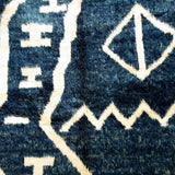 MyTindy Tribal Blue and White Moroccan Rug, view 4