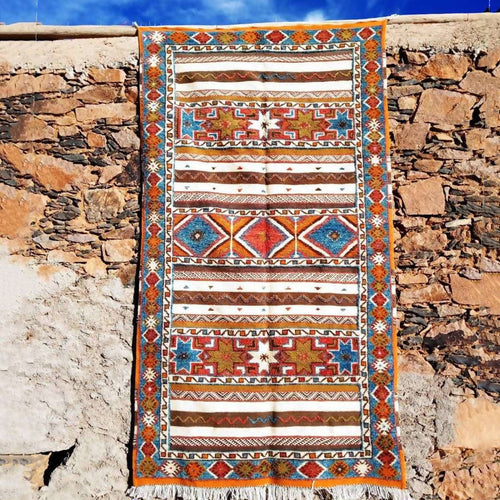 MyTindy Tribal Orange Moroccan Rug