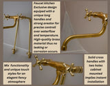 MyTindy Unlacquered Brass Pot Filler With Long Legs, view 3