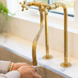 MyTindy Unlacquered Brass Pot Filler With Long Legs, view 4