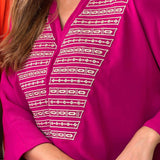 MyTindy V Neck Fischia Caftan, view 4