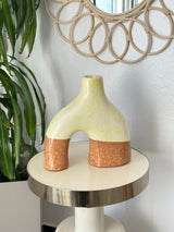 MyTindy Yellow and brown Azul vase, view 2
