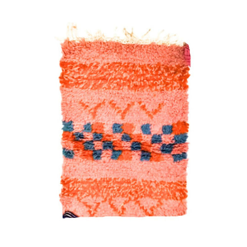 MyTindy Vibrant Orange Geometric Moroccan Carpet