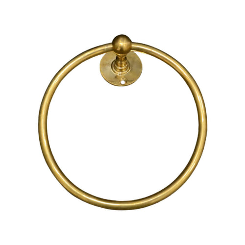 MyTindy Vintage 6" Unlacquered Brass Towel Ring – Handmade Cozy Towel Holder