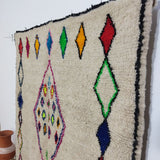 MyTindy Vintage Moroccan Rug - Unique Multicolor Wool Carpet - Colorful Carpet 5x8ft, view 2