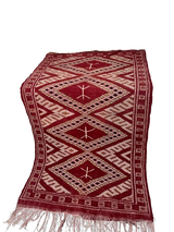 MyTindy Vintage Handmade Moroccan Berber Wool Rug Tribal Atlas Carpet – Red & White – 100% Wool, view 6
