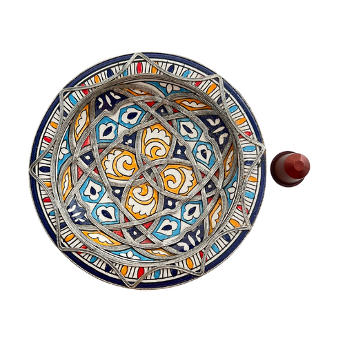 MyTindy Vintage Colorful Moroccan Plate