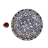MyTindy Vintage Moroccan plate with metal, view 2