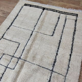 MyTindy Vintage Moroccan Rug 5x8 Ft - Beni ourain Rug Berber Handmade Unique Wool Carpet, view 3