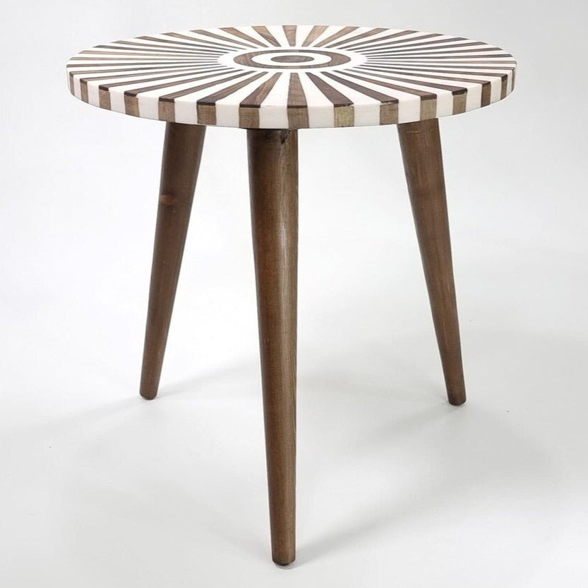 MyTindy Walnut Wood Side/Coffee Table