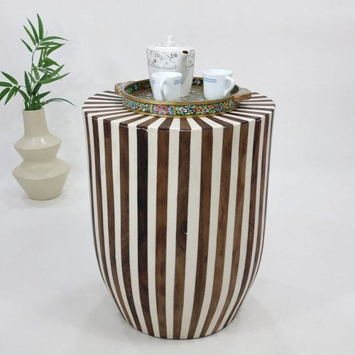 MyTindy Walnut Wood Side/Coffee Table