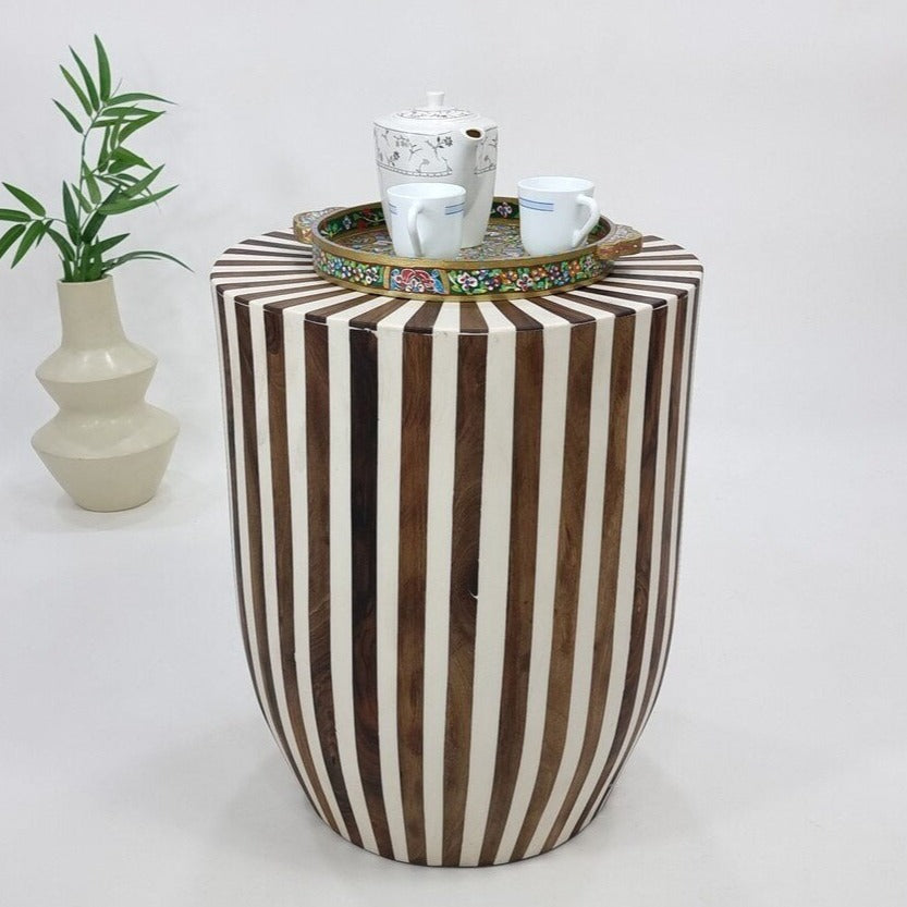 MyTindy Walnut Wood Side/Coffee Table