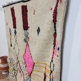 MyTindy Wedding Gift Moroccan Rug 5x9ft Red & Pink Rug - Wool Berber Carpet - Teppich Boho, view 2