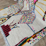 MyTindy Wedding Gift Moroccan Rug 5x9ft Red & Pink Rug - Wool Berber Carpet - Teppich Boho, view 3