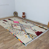 MyTindy Wedding Gift Moroccan Rug 5x9ft Red & Pink Rug - Wool Berber Carpet - Teppich Boho, view 6