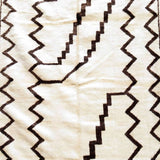 MyTindy White and Brown Lines Beni Ourain Moroccan Rug, view 3