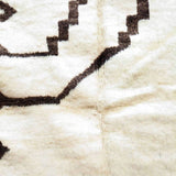 MyTindy White and Brown Lines Beni Ourain Moroccan Rug, view 4
