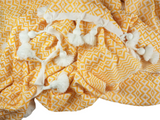 MyTindy Ornage And White Moroccan Blanket, view 3