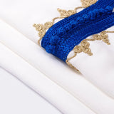 MyTindy White blue Moroccan Djellaba for girls kids, view 3