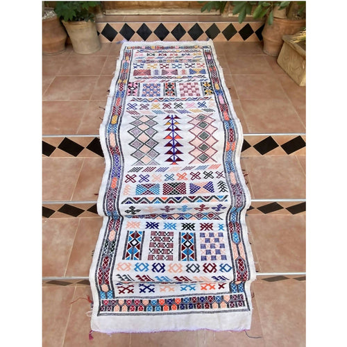 MyTindy White Kilim Atlas Rug