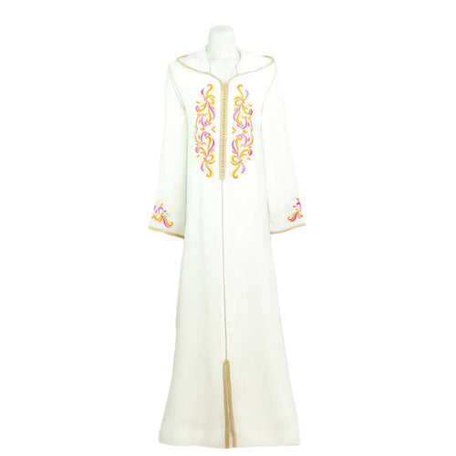 MyTindy White Moroccan Jellaba for girls kids