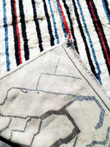 MyTindy White Moroccan Rug with Stripes, view 2