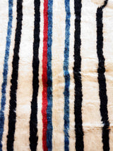 MyTindy White Moroccan Rug with Stripes, view 5