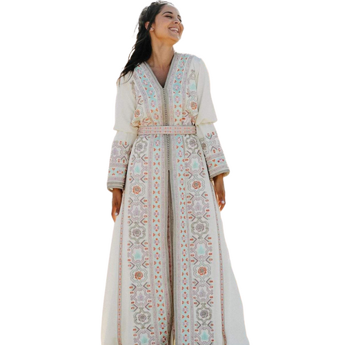 MyTindy White & Pearl Kaftan