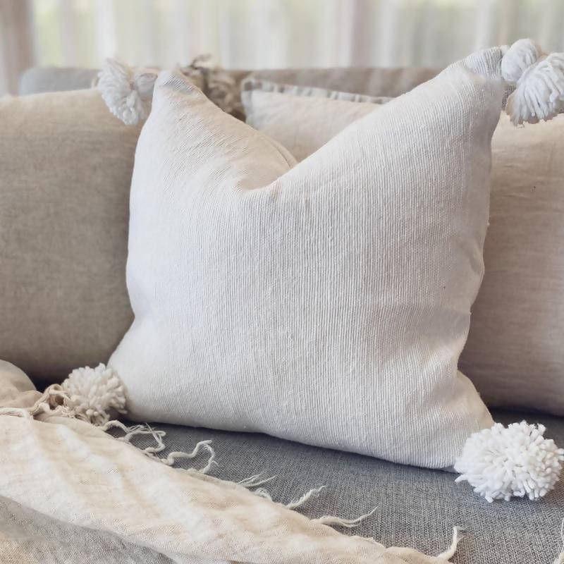 MyTindy White Pom Pom Pillow Cover