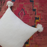 MyTindy White Pom Pom Pillow Cover, view 2