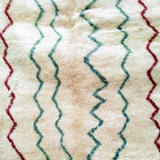MyTindy White, Red and Green Moroccan Rug, view 2