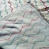 MyTindy White, Red and Green Moroccan Rug, view 5